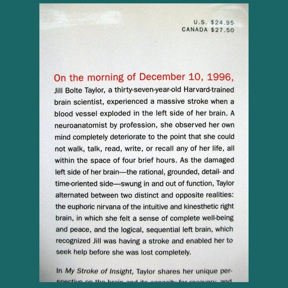 Book - My Stroke of Insight: A Brain Scientist's Personal Journey - Picture 11 of 13